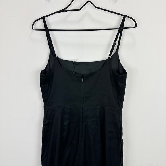 Madewell Squareneck Romper Jet Black Minimalist Linen Blend Classic US 6 NWT - Picture 13 of 15